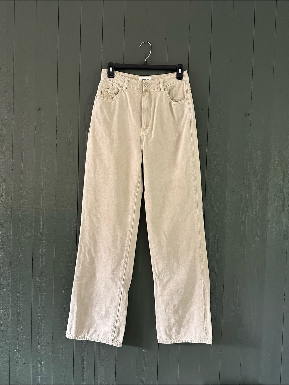 ROLLA'S Heidi High Rise Straight Jeans in Stone